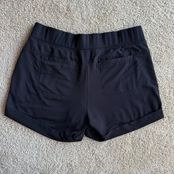 Athleta Black Athletic Shorts Women’s 6 Elastic Waist Drawstring Casual - Picture 3 of 6